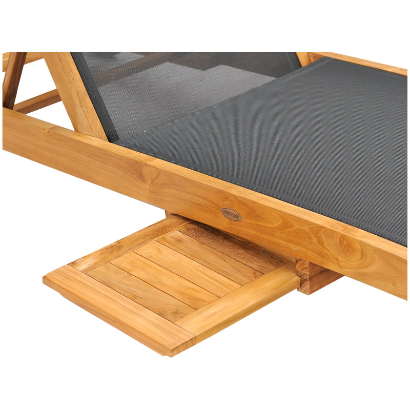 Bahama Outdoor Teak Chaise Lounge
