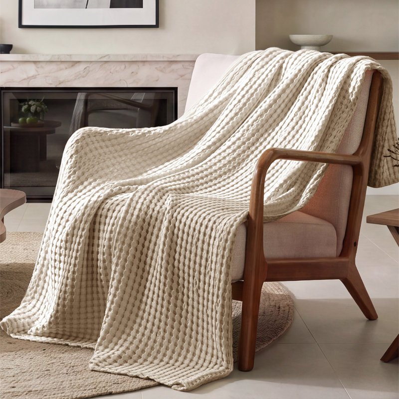 Couvre-lit gaufré en coton et rayonne de bambou 279 g / m² GentleSoft ™, Taupe chaleureux, Lit double