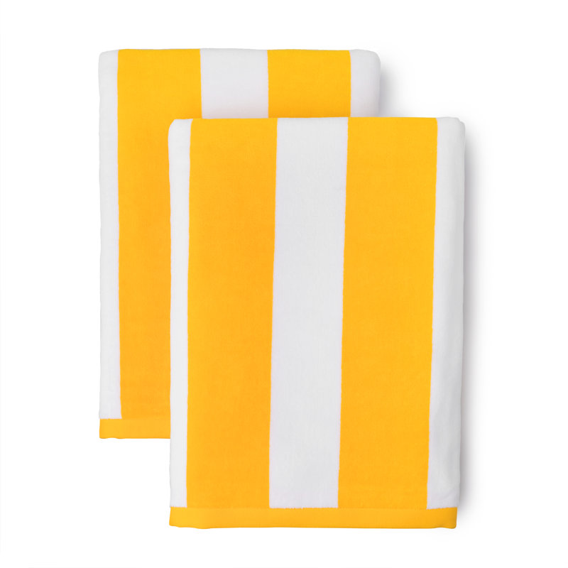 Turkish Cotton Midweight Beach Towel, Marigold