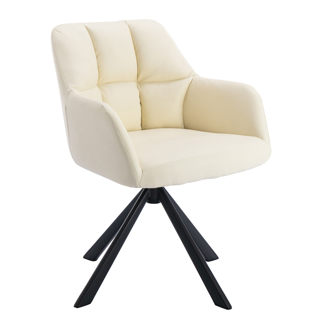 Khac Office Swivel Chair Comfy Faux Leather Desk Chair Modern Computer Task Chair for Living Room/Bedroom/Home Office George Oliver Upholstery 