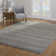  Ultimate Shag Modern Solid Color Gray Polypropylene Thick Plush Shag Area Rug