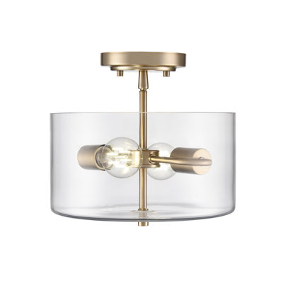 Verlana 11" Wide 2-Light Semi Flush - Modern Gold