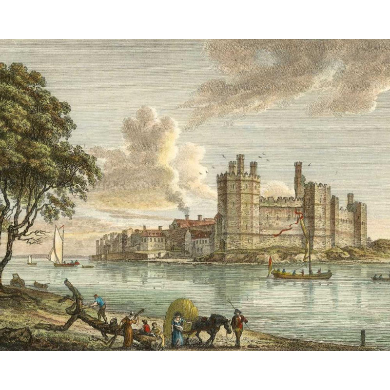 «Lark Manor ™ Sandby, P., reproduction d'art sur toile, château de Caernarvon, H 20 po x l 24 po