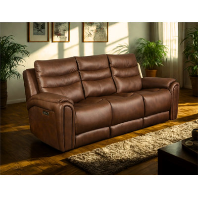 Caliste Triple Power Leather Sofa With ZGX