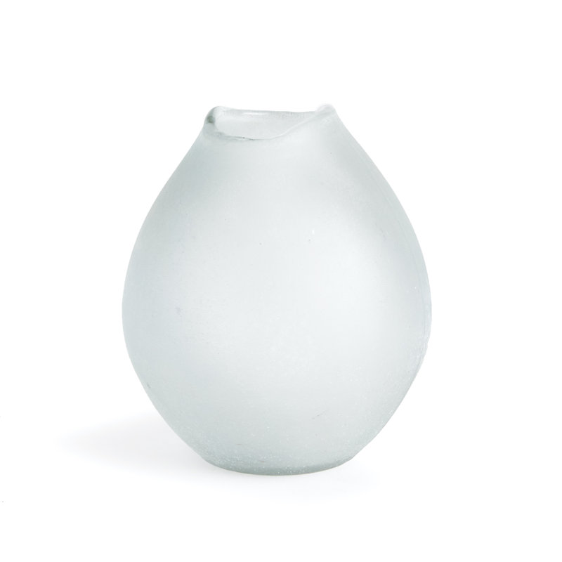 Glass Table Vase, 10" H x 9.5" W x 9.5" D