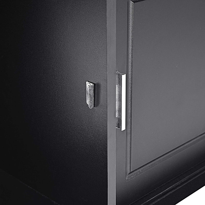 78.7"H Hall Tree with Open Storage and Bench, Black