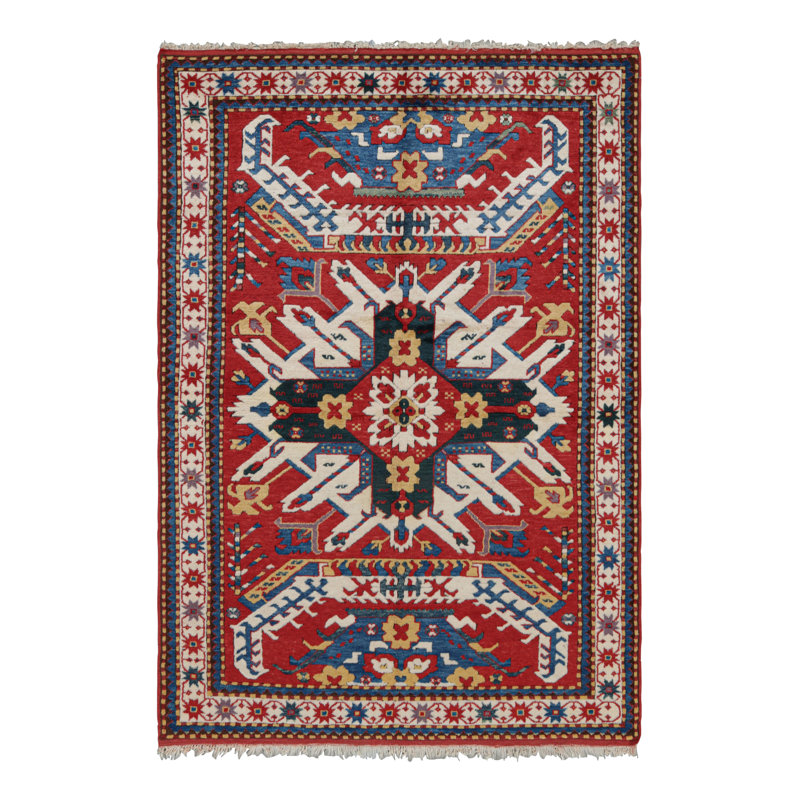 One-of-a-Kind 4’9”x6’11” Hand Knotted Area Rug