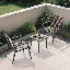Ensemble bistro 3 pièces pour patio, ensemble bistro pour l'extérieur, chaises en osier de rotin avec table d'appoint