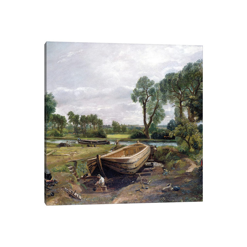 Boat-Building Near Flatford Mill, 1815 by John Constable - Wrapped Canvas Gallery-Wrapped Canvas Giclée