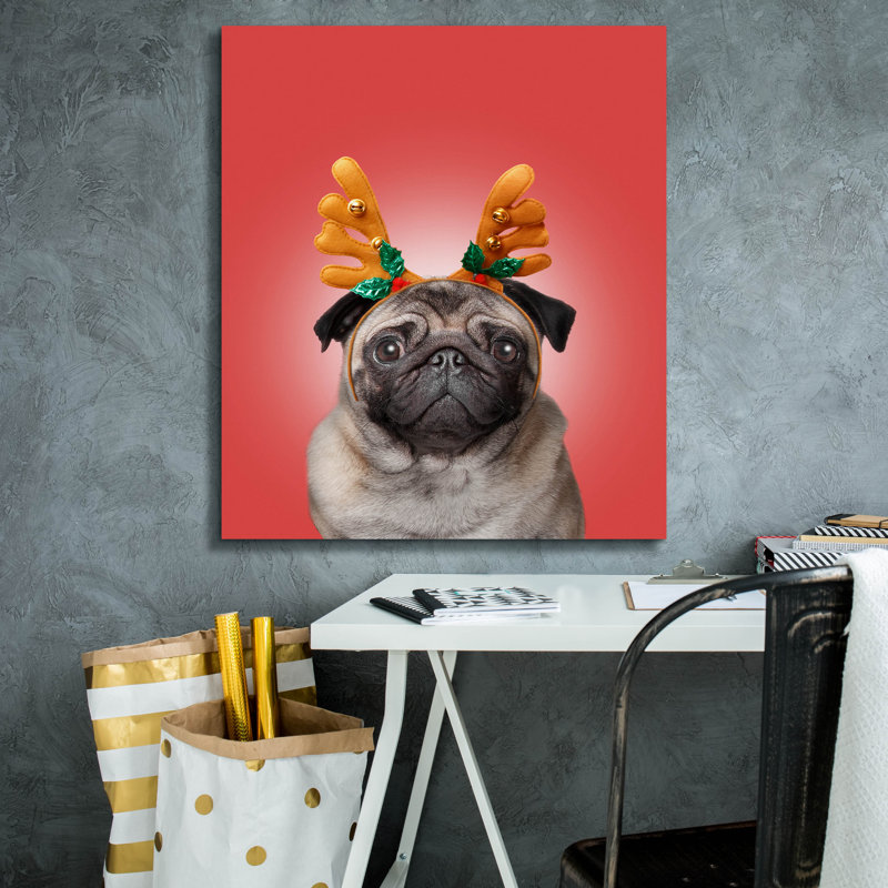  «Pug 1» par John Hovenstine, art mural sur toile, 26 po x 30 po, H 30 po x l 26 po