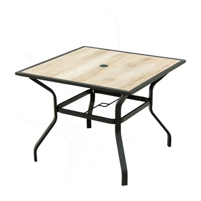 Table de salle à manger d'extérieur pour terrasse en métal