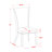 3 Piece Dining Table Set - 2 Baby Blue Linen Fabric Kitchen Chairs with High Back and 1 Modern Rectangular Dining Table - linen white Finish-671096808