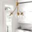 Lustre 3 lumières Meridian en laiton naturel-1023362859