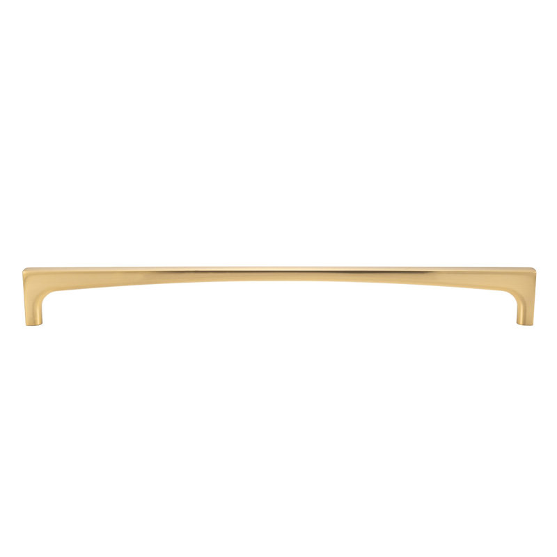 Poignée d'armoire courbée 12 po, 12", Laiton brossé