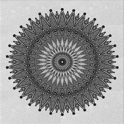 Laine tissée à la main et polyester noir/gris Tapis décoratif