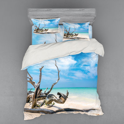 Driftwood Coastal Polyester Duvet Cover