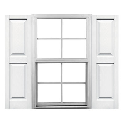 Mid-America Vinyl, TailorMade Two Equal Panels, Raised Panel Shutters, w/Shutter-Loks