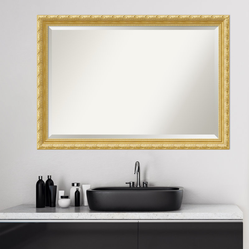 Presson Wood Flat Wall Mirror, 28" H x 40" W