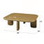 Table basse haute brillance avec fabrication en panneau de fibres à densité moyenne durable et design moderne et élégant pour des espaces de vie élégants