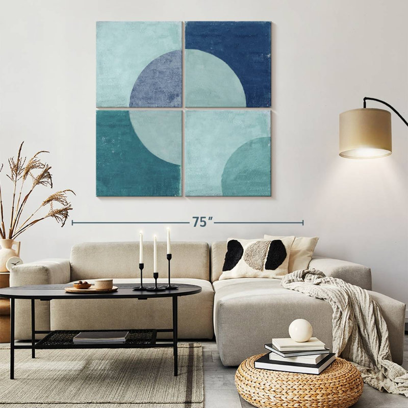 Blue Tiles, 57" H x 57" W