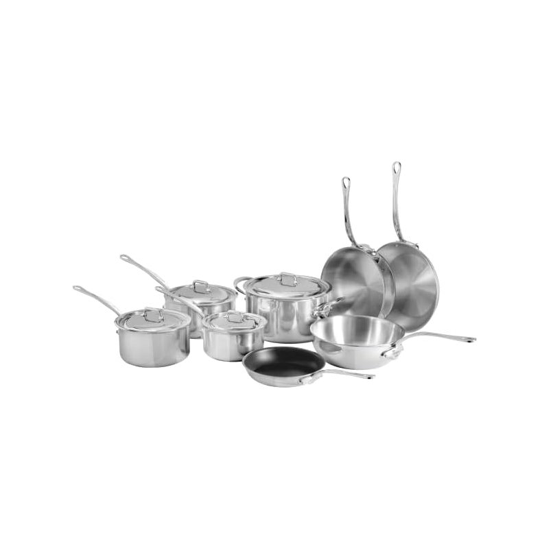 Mauviel M'COOK 5-Ply 12-Piece Cookware Set With Cast Stainless Steel Handles