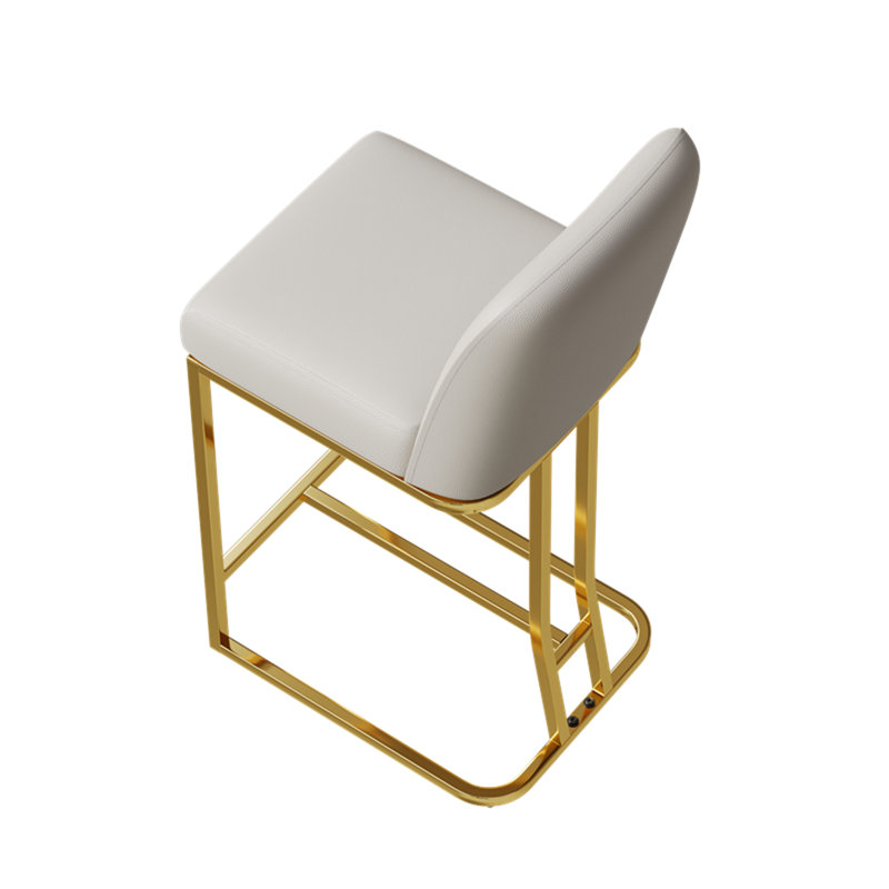 Ensemble de 2 tabourets de bar de style moderne pour le bar, la salle à manger ou le comptoir de cuisine, Beige