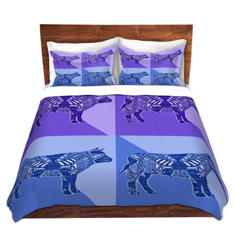 Ensemble de housse pour couette, 1 housse + 2 taies très grand lit