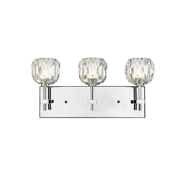 Applique murale moderne en cristal 3 lumières, Argent