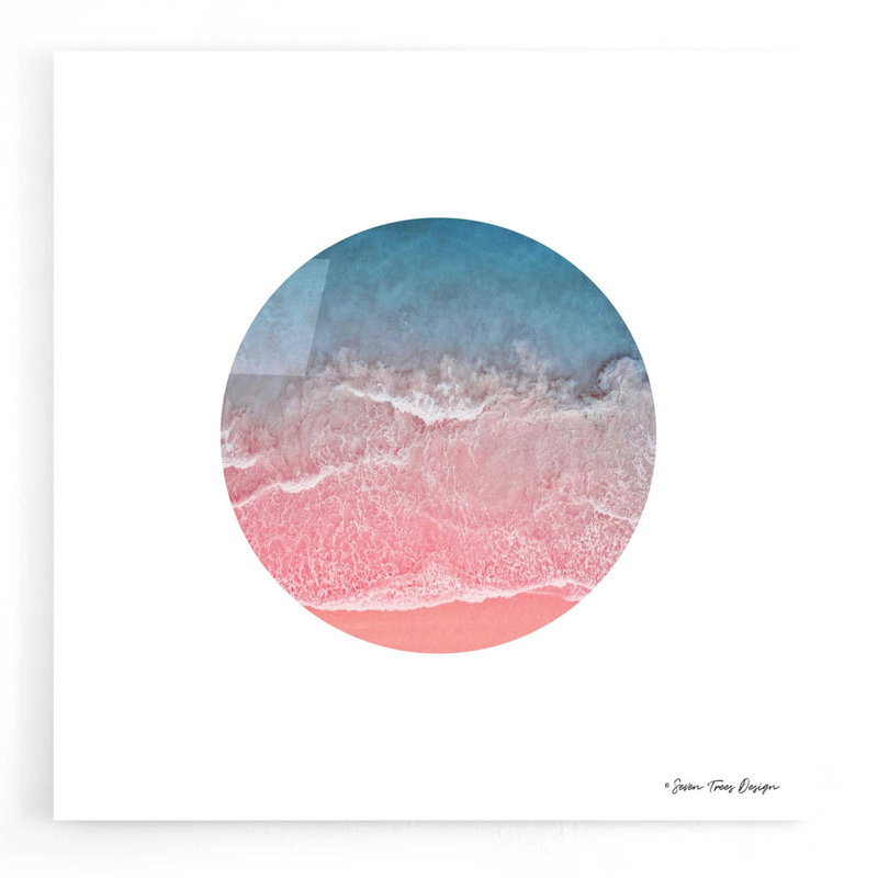 'Ocean Circle' by Seven Trees Design, Acrylic Glass Wall Art, 12" H x 12" W x 0.13" D