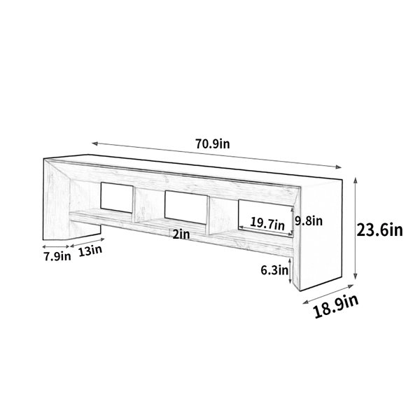 MUEBLE TV DIONE 160 x 42 cm SEPET/MARMOL.