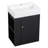 Wall-Mounted Bathroom Vanity with Diamond-Patterned Doors-1936510954