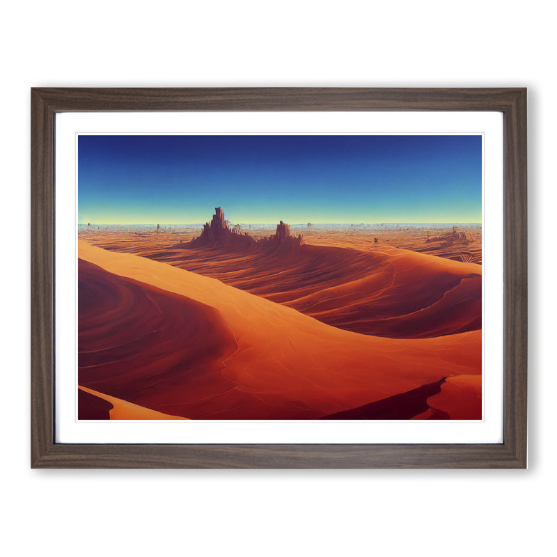 A Pure Desert 1 Piece Single Picture Frame Wall Art, 34cm H x 46cm W, Walnut