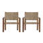 Fauteuil club d'extérieur en bois d'acacia Braeton Contemporary Coastal-126039018