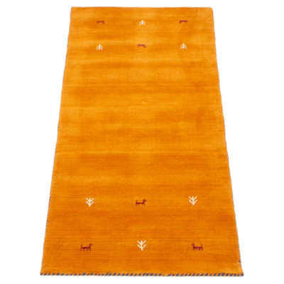 Gabbeh tribal rugs are handmade with extra high pile and very simple, stylized designs.