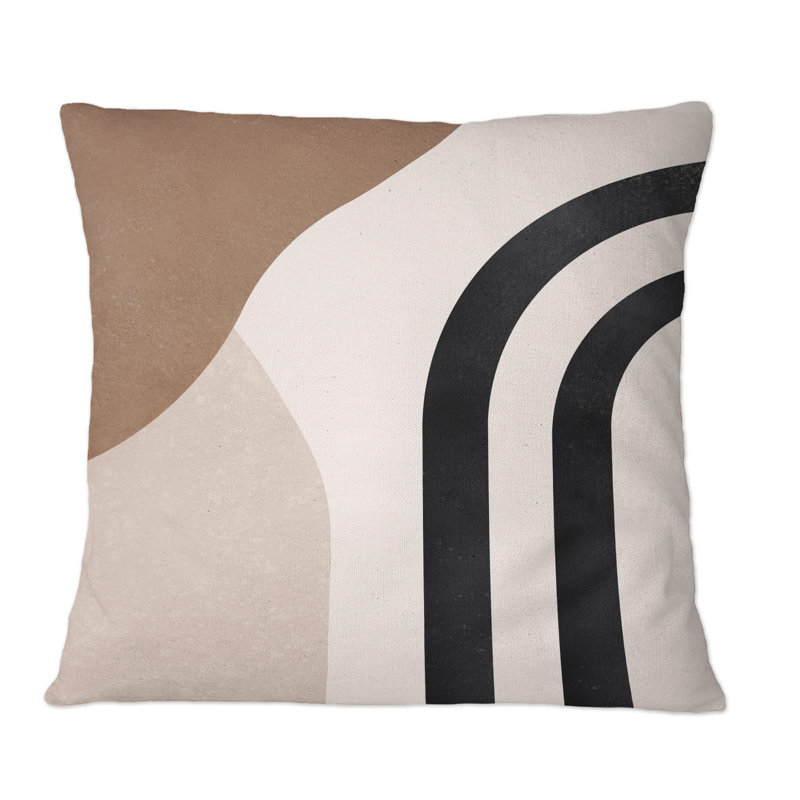 Coussin Vintages Lines In Terracotta, 18 po x 18 po