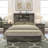 Tryston Sherell Wooden Bookcase Queen Bed Frame, White-1953084305-1959485362