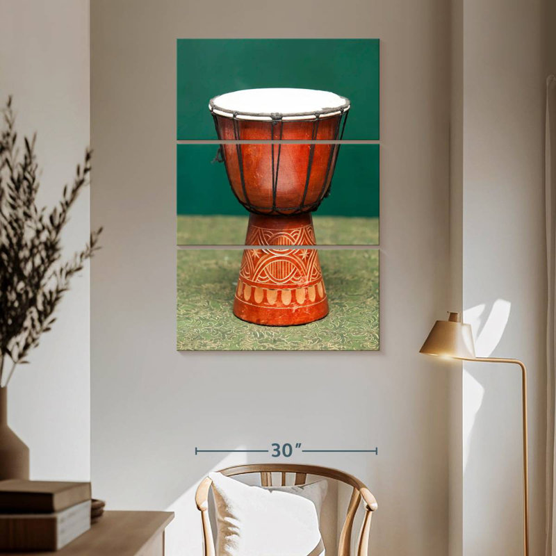 Abarca Tribal Drum, 65" H x 42" W
