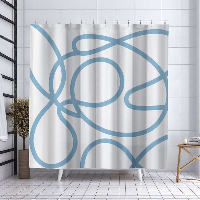Rideau de douche Coco, Bleu