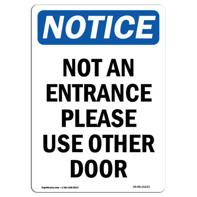 Avis - Panneau d'entrée non utilisé