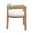 Harkless 7-Piece Mid-Century Modern Dining Set With Linen Blend Upholstered Chairs And Rectangular Pillar Base Table
