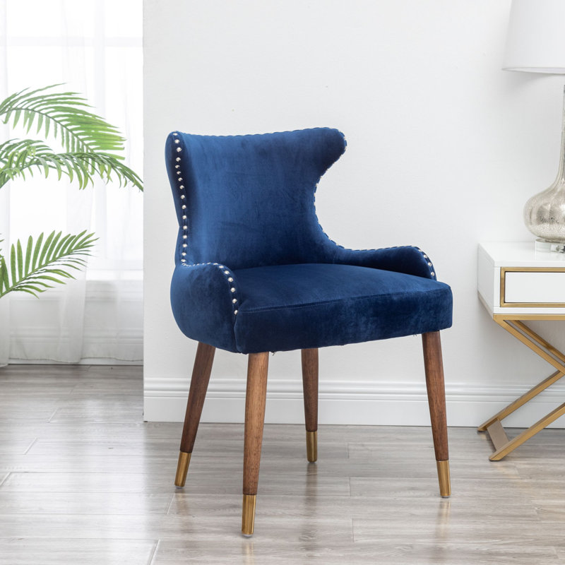 Jaria Tufted Armchair, Blue Polyester