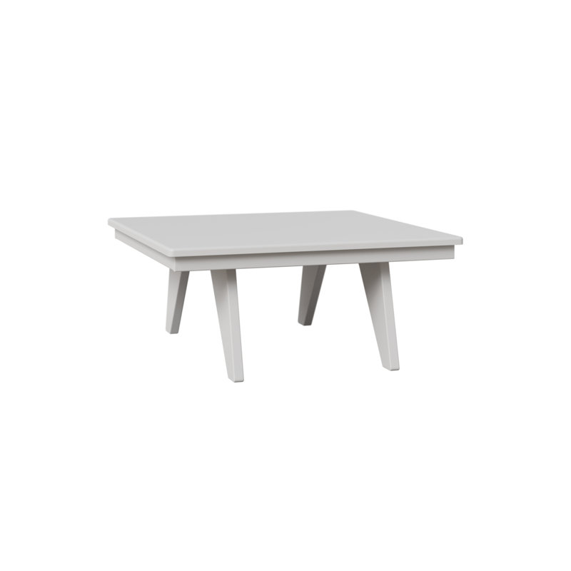 Table d'appoint berlinoise matte Berlin Square, Blanc mat