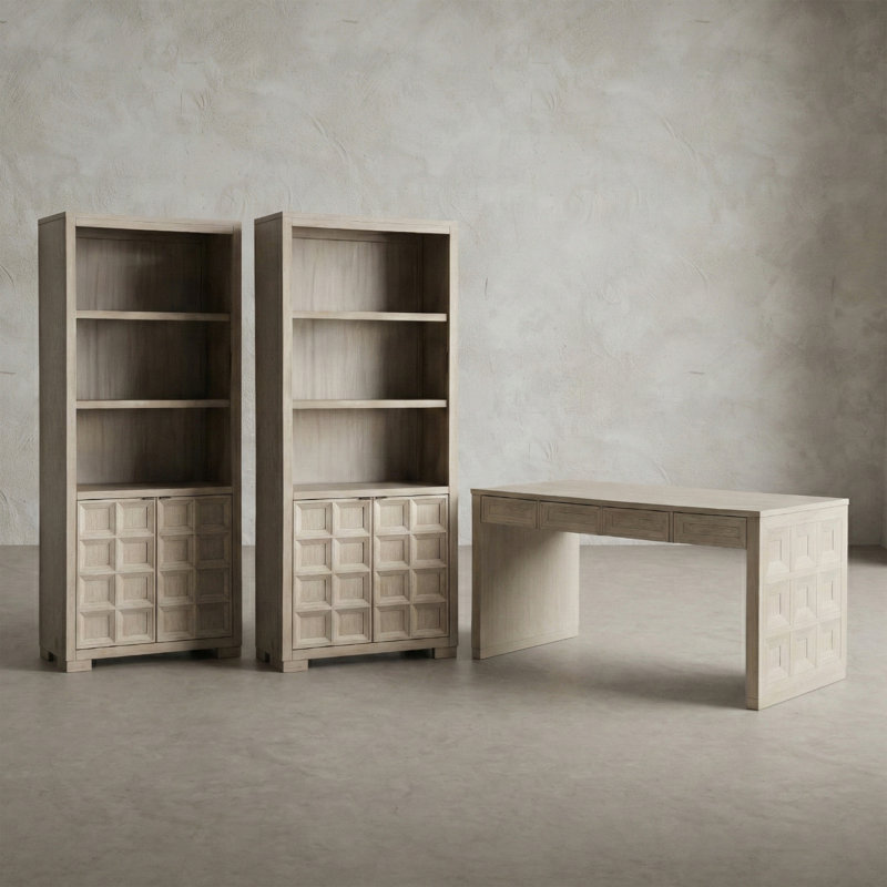 Ensemble de bureau 3 pièces avec pupitre et bibliothèques Schell
