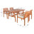 Upper Swainswick 4 - Person Wood Patio Dining Set with Rectangular Table , Cushions Included