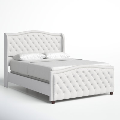 Coleman Velvet Upholstered Wingback Bed