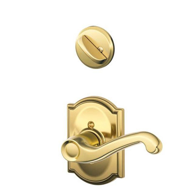 Flair Interior Lever and Single Cylinder Deadbolt Thumbturn Set (Exterior Portion Sold Separately)
