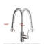 Robinet de cuisine rétractable en nickel brossé avec fabrication en acier inoxydable - Scratch, rouille, sans tache, bec rotatif à 360 °, résistance à l'écoulement de 1,8 gal / min, protégé, finition par points, pivotant-766071785
