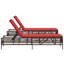  Chaise longue de patio en rotin brun standard PE-2056386443-2056386442