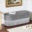 Banc de rangement ovale rembourrÃ© Ã  franges-482251094
