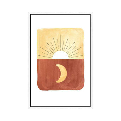 Abstract Sunrise and Moon 1 Piece Painting on Canvas